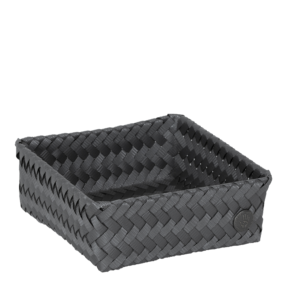 Handed By - Fit Square Säilytyskori 18x18x7 cm Dark Grey
