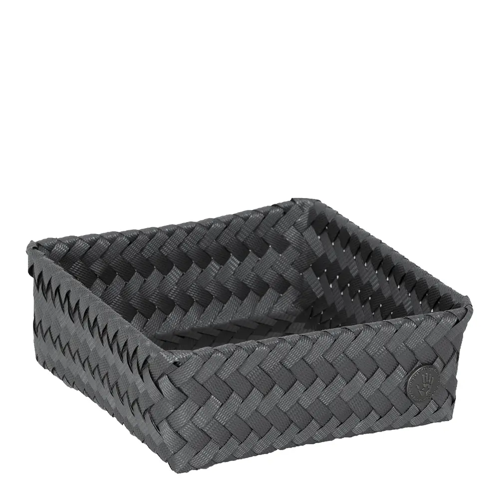 Fit Square oppbevaringskurv 18x18x7 cm dark grey