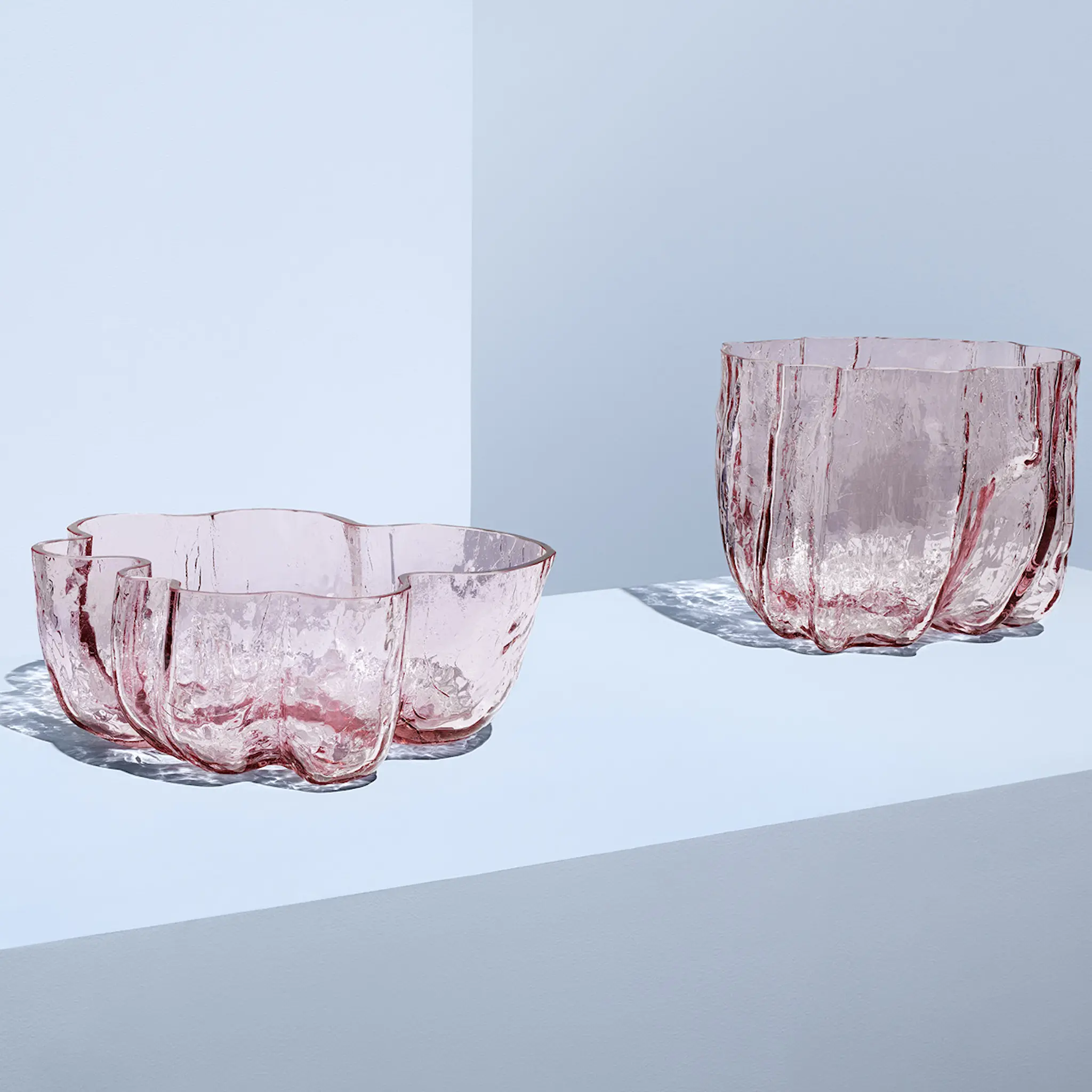 Kosta Boda Crackle Skål 10,5 cm Pink