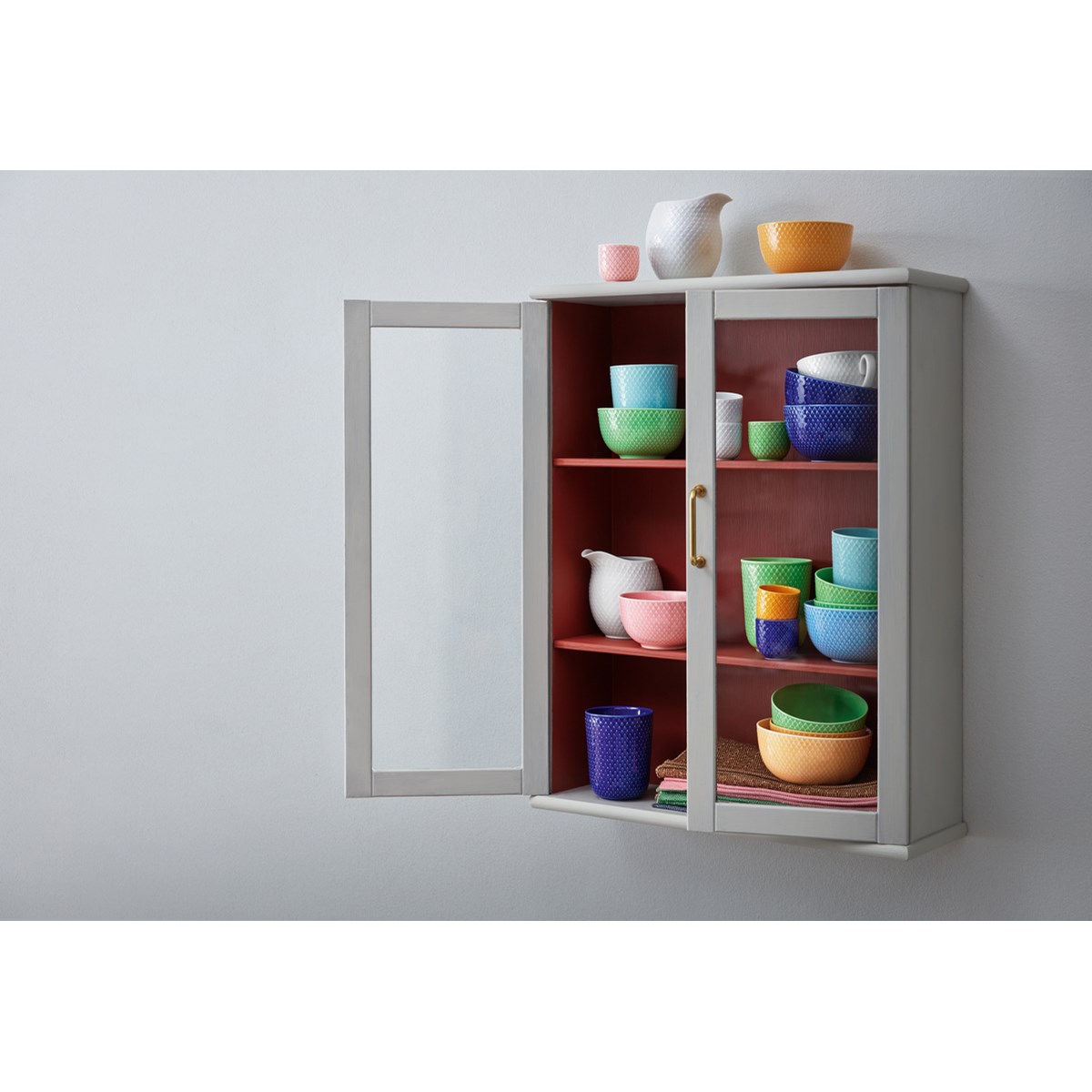 Lyngby Porcelæn Herringbone brikke blå