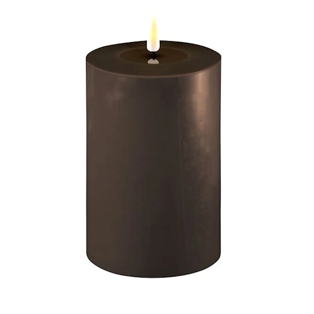 LED Pöytäkynttilä 10x15 cm Mokka