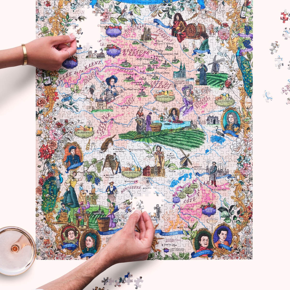 Water and Wines Vinpuslespill Champagne