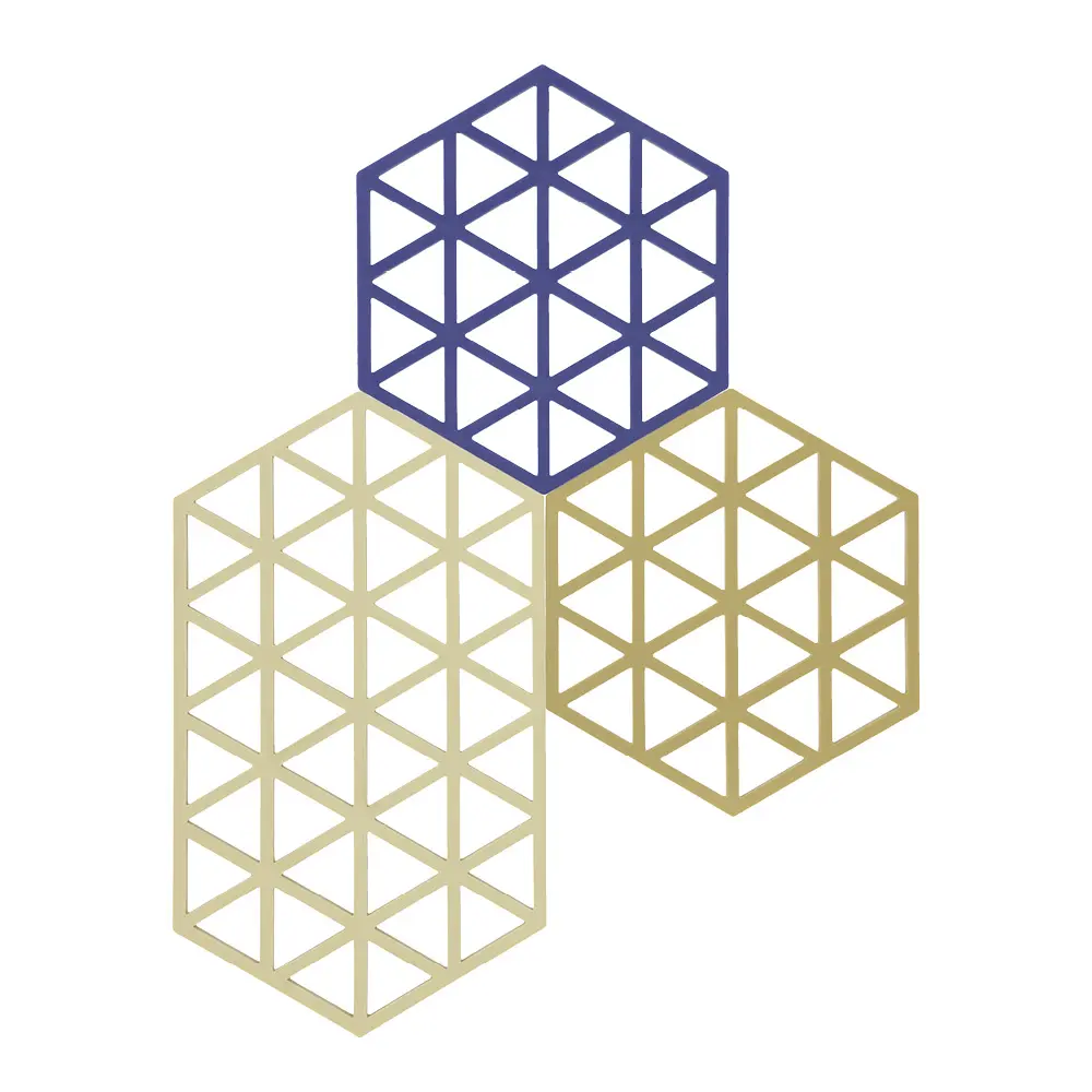 Triangles Pannunalunen 24 cm 3 osaa Monivärinen