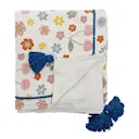 Cherry pläd 160x130 cm natur/rosa/multi