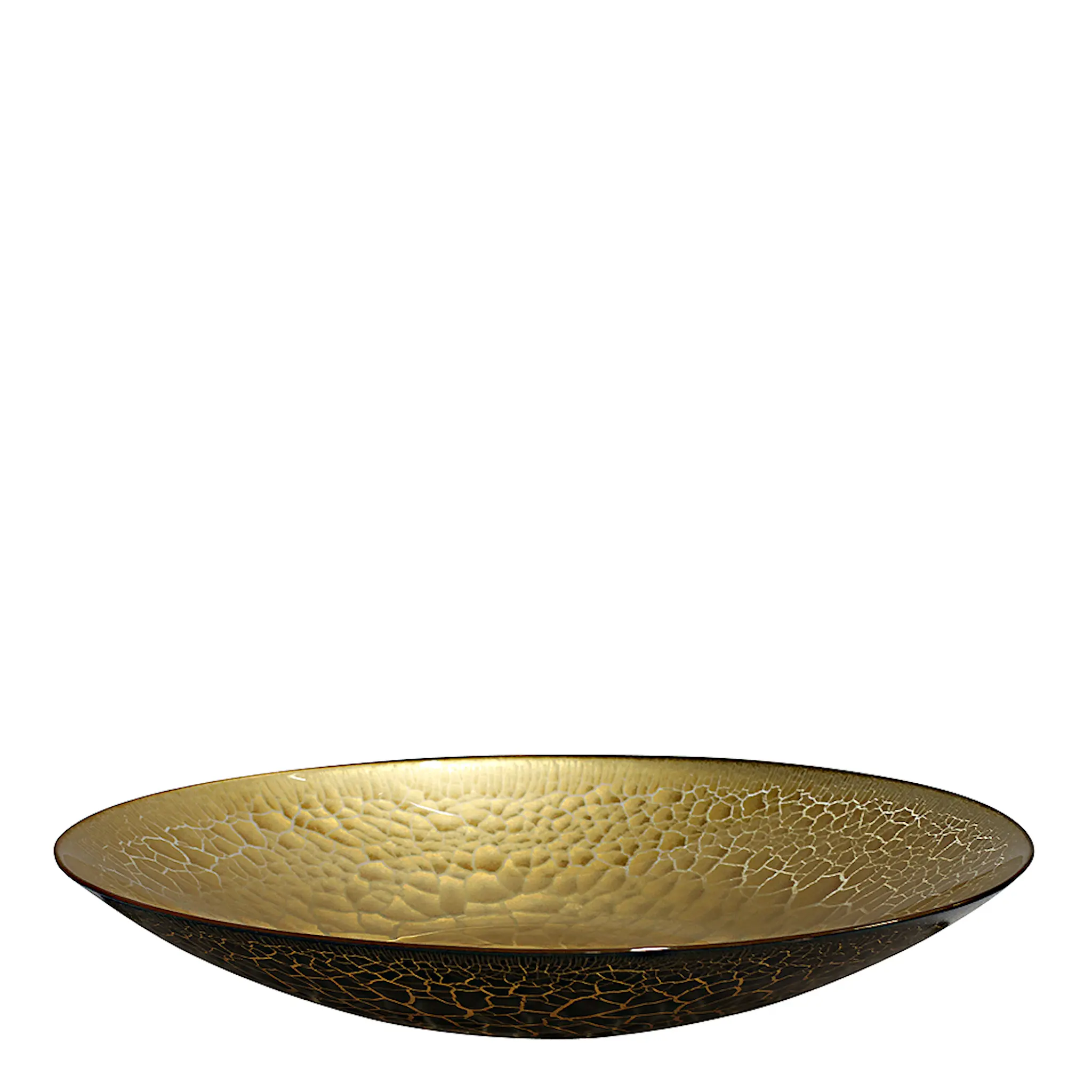 Nybro Crystal Croco Fat 39 cm Svart/Guld