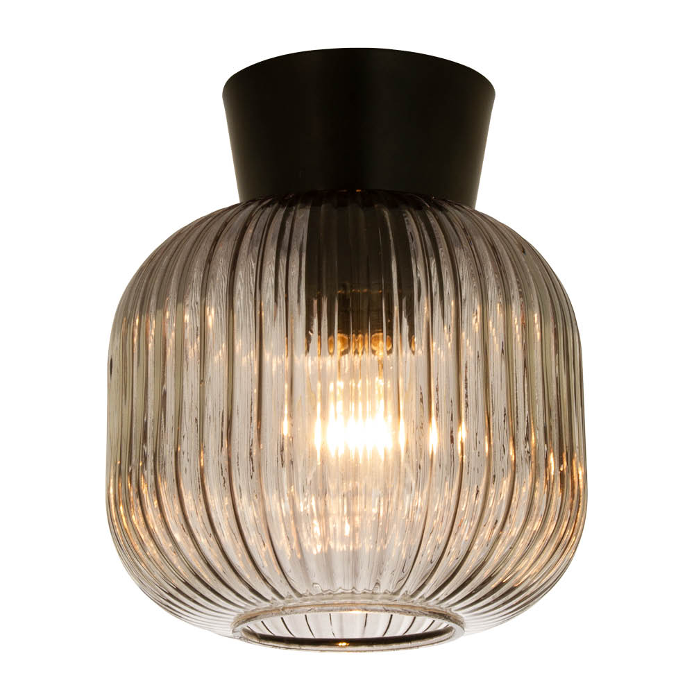 Aneta Lighting - Vanja plafondi 20 cm savunharmaa/musta