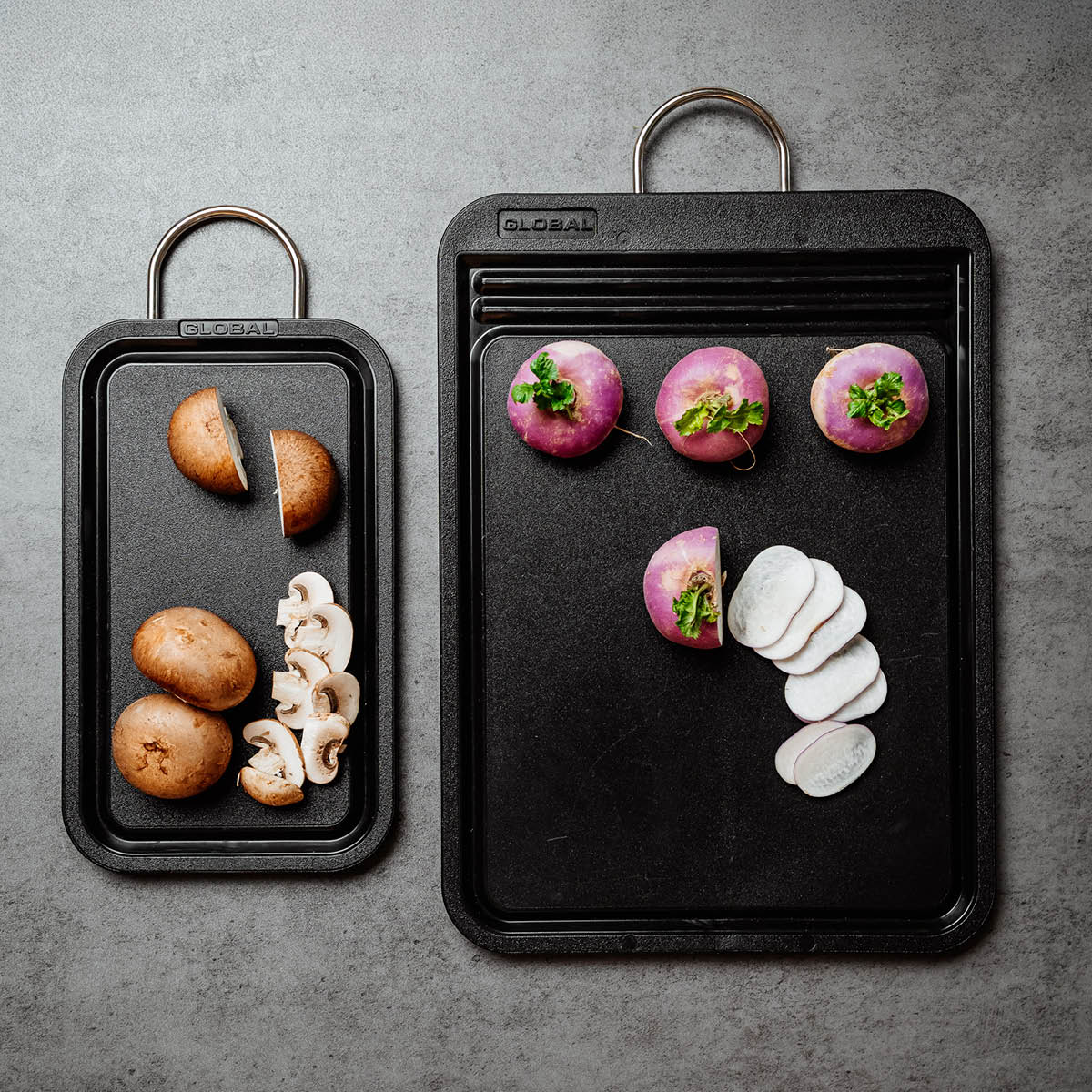 Global Skjærebrett 2 stk svart