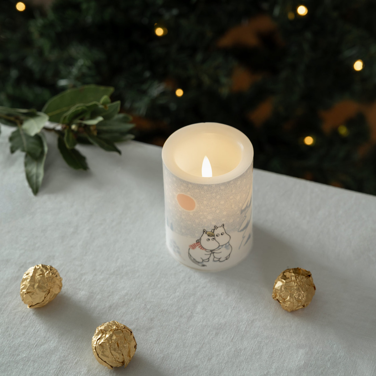 Muurla Muumi LED Kynttilä 10 cm Lumipyry