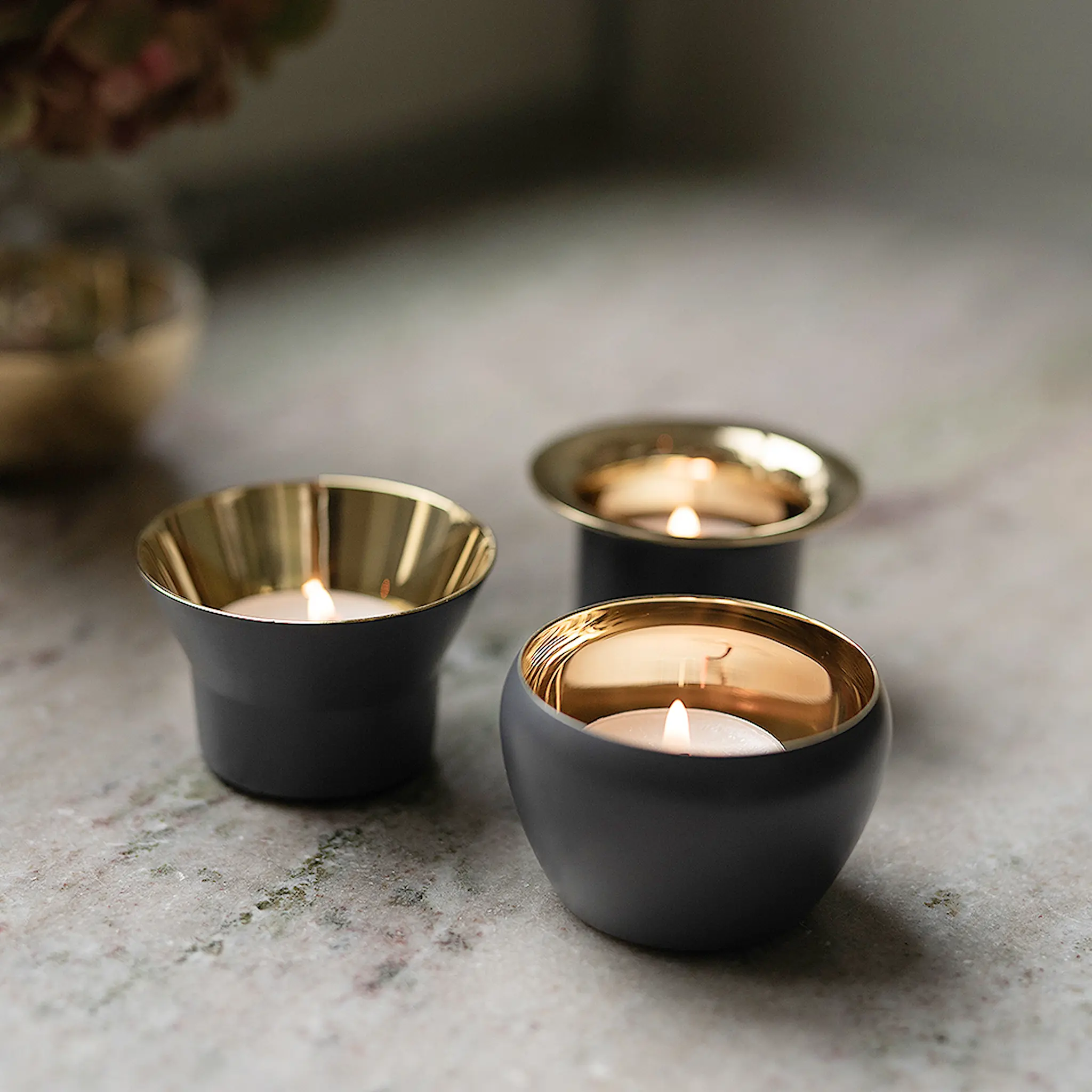 Skultuna Kin Kynttilälyhty 3 kpl Musta
