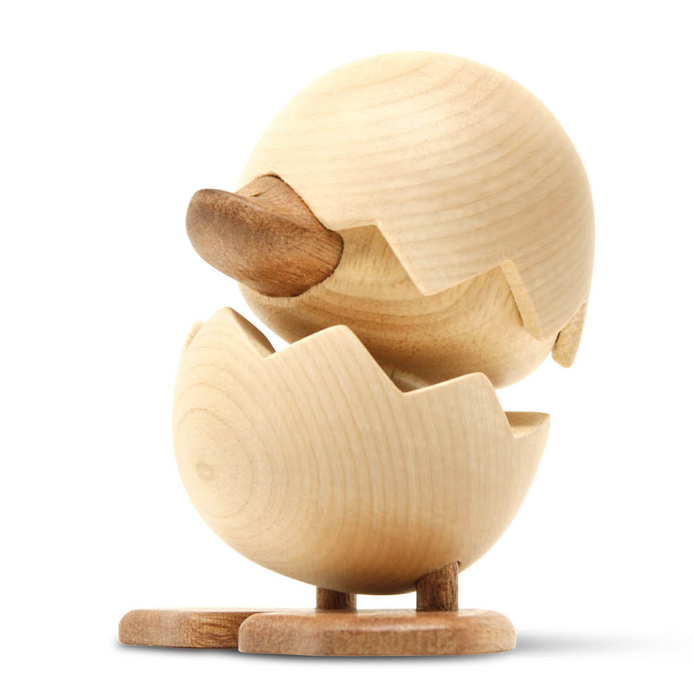 FableWood Puufiguuri Ruma ankanpoikanen 8 cm Kumipuu/Sapele