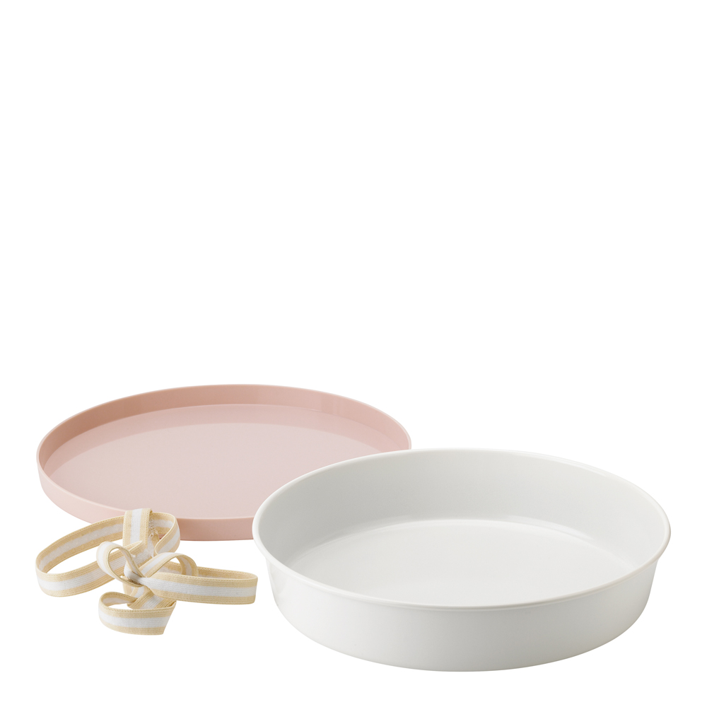 RIG-TIG Picnic Bakform med Lock 25 cm Blossom/Vit