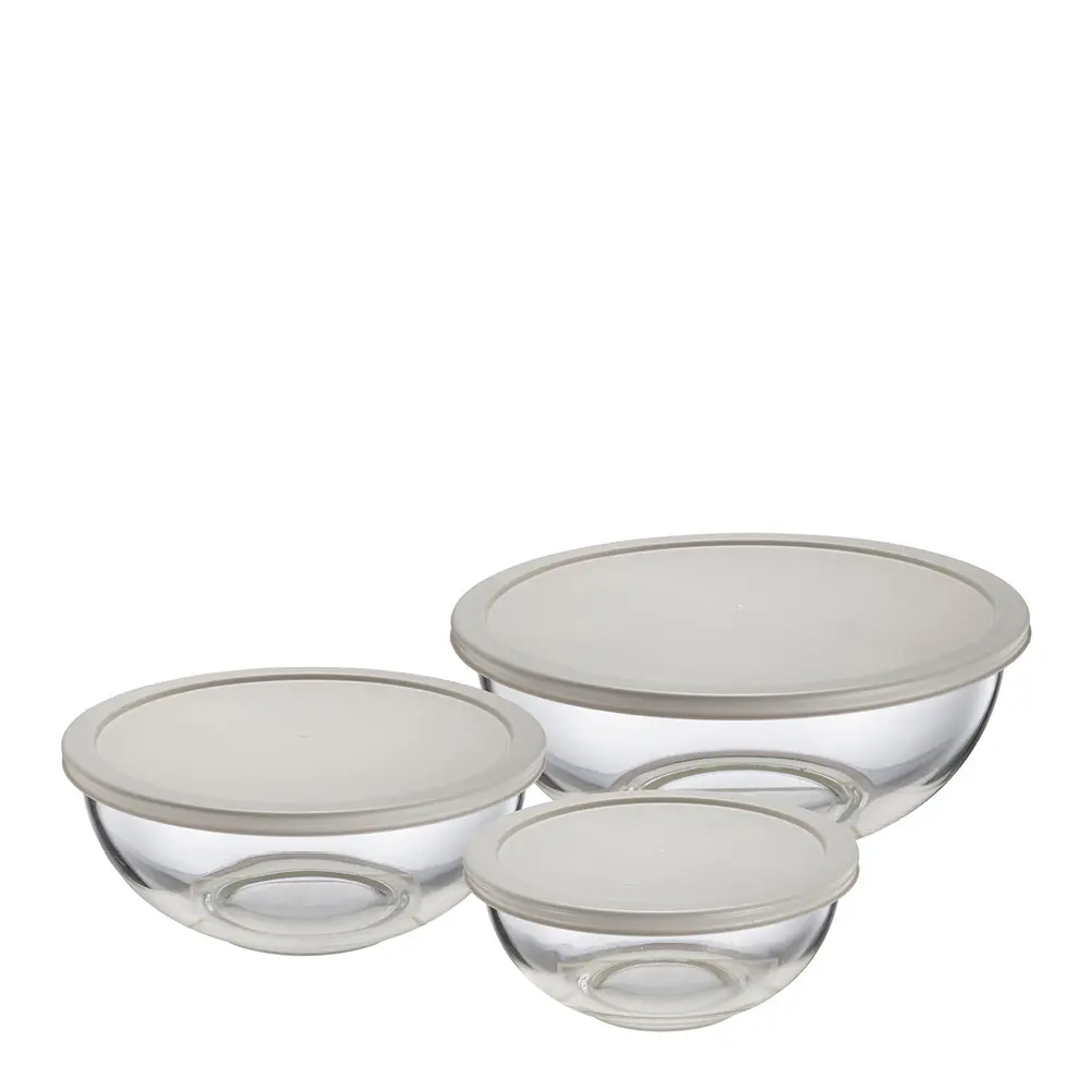 bAYk bollesett s/3 1/2/3,5L klar/lys grå