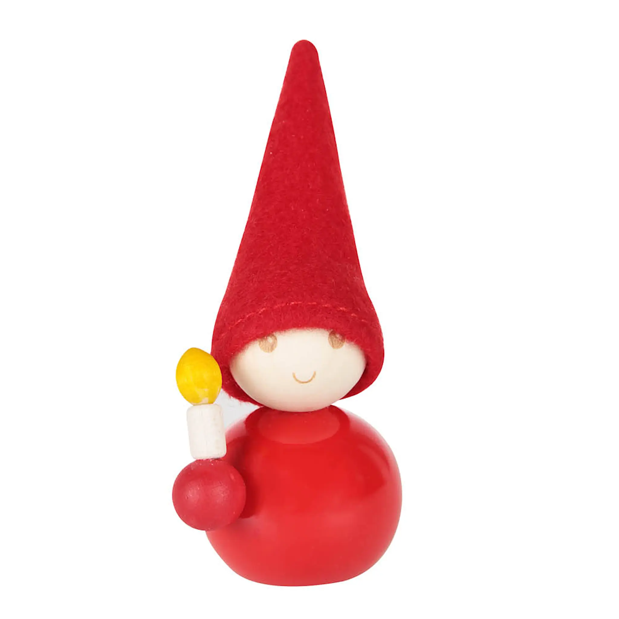 Aarikka Nisse Ljus figur 9 cm rød