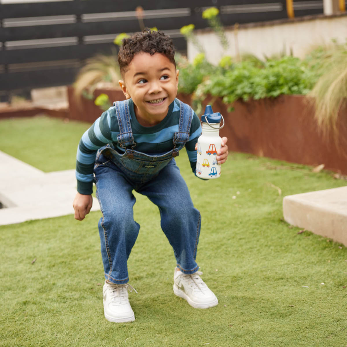 Klean Kanteen Kid Classic Narrow flaske 0,35L med tutelokk Cars