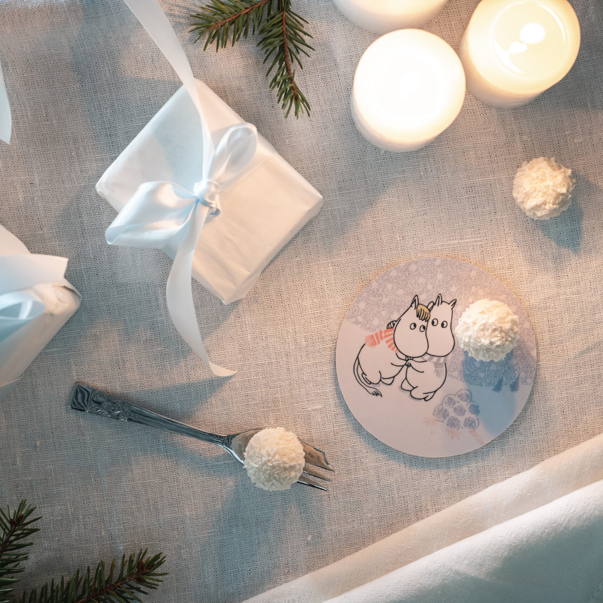 Muurla Mummi glassbrikke 10 cm la det snø