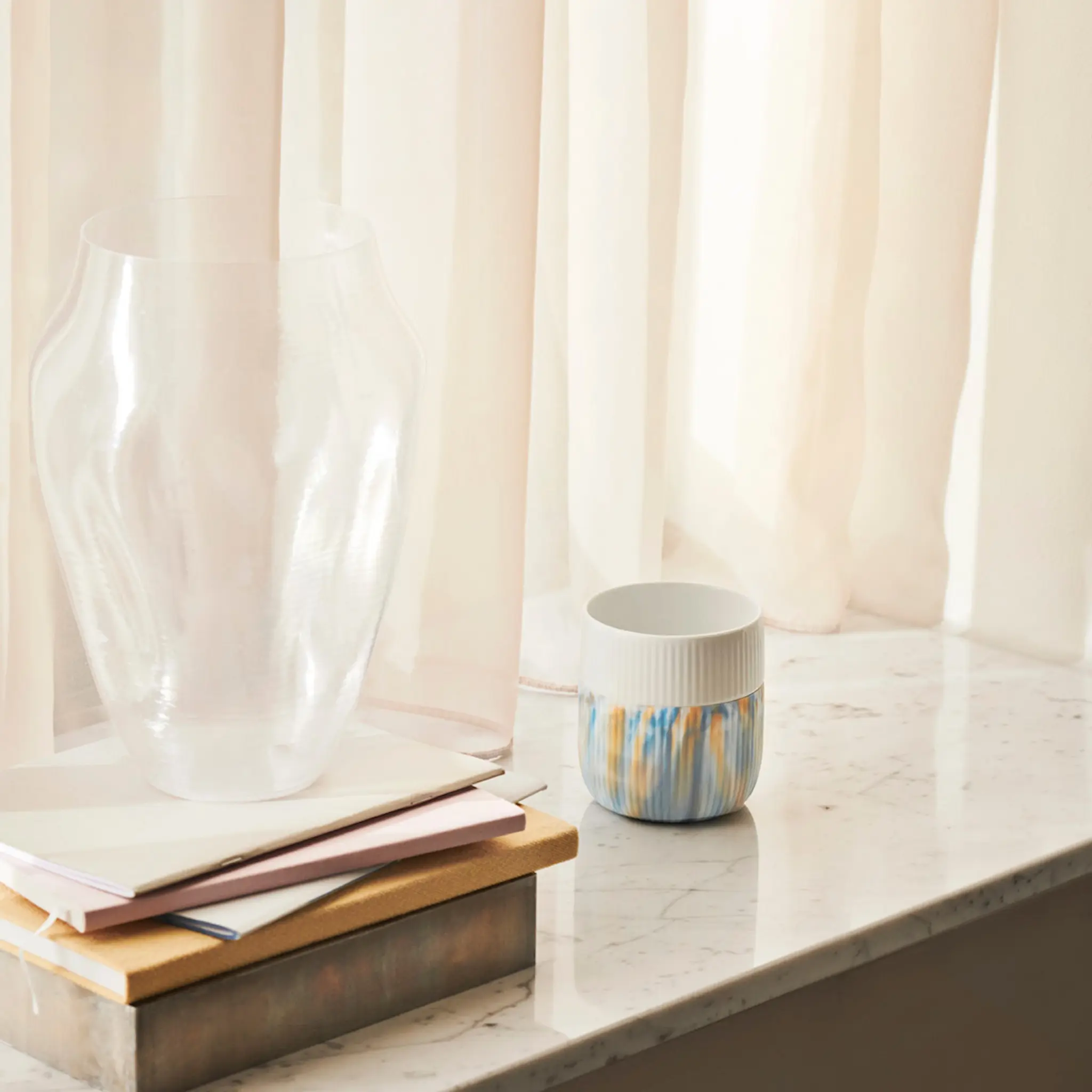 Royal Copenhagen Fluted Contrast Marble mugg 35 cl ocean mist