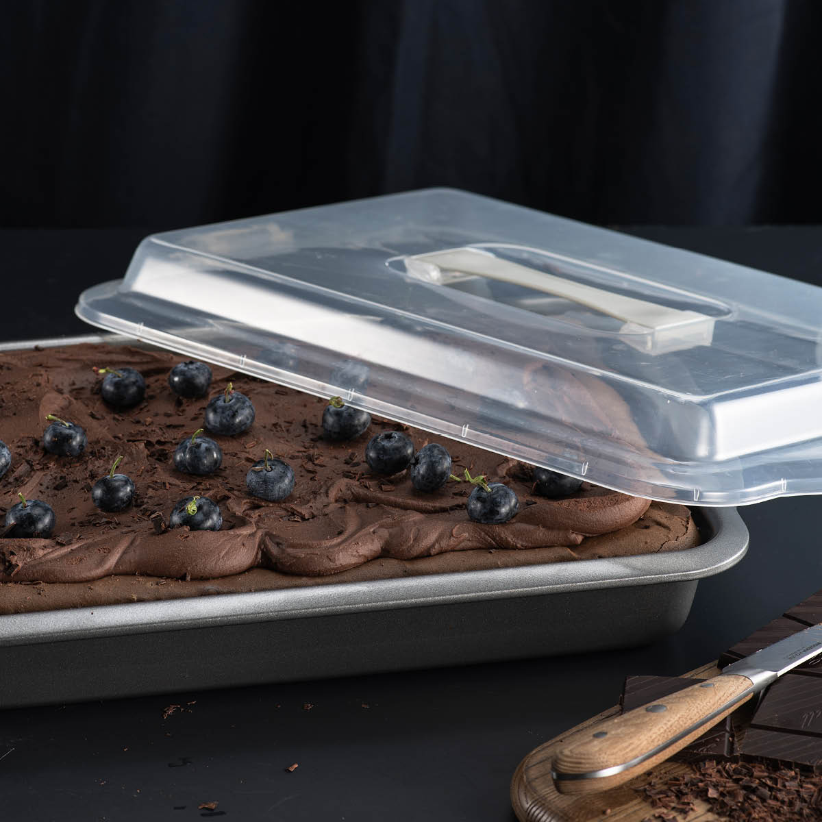 Modern House bAYk kakeform/langpanne med lokk 3,5L grå