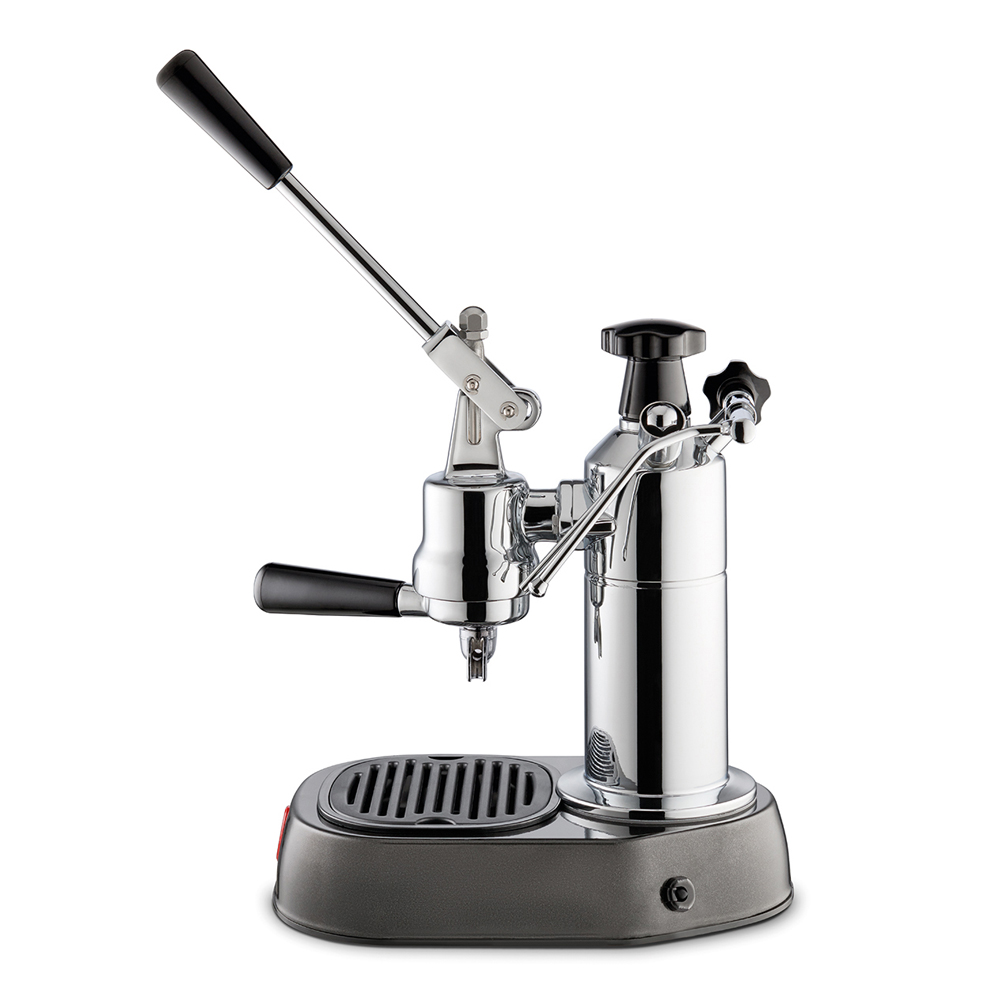 La Pavoni Europiccola manuell kaffemaskin m hevearm rustfri/svart