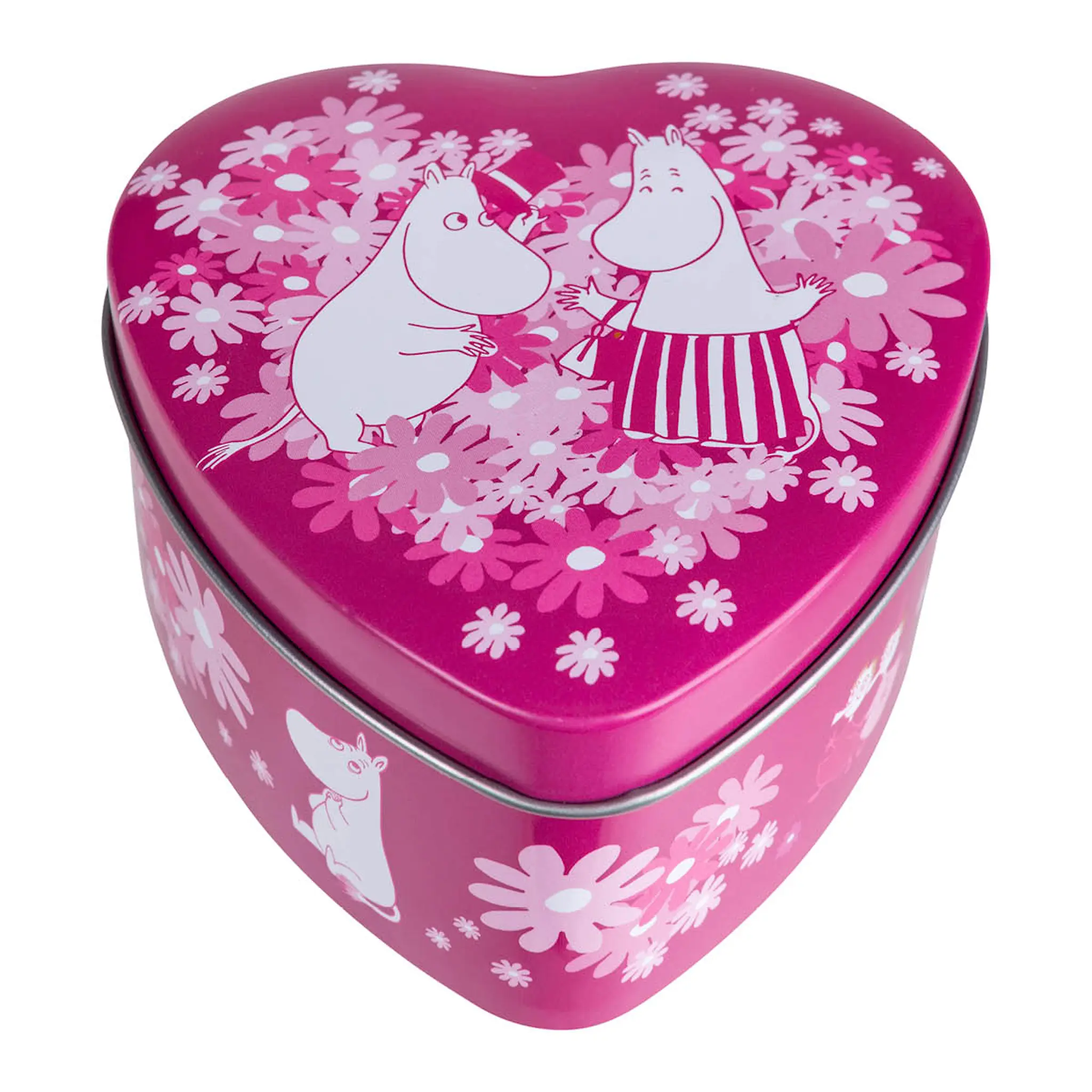 Martinex Mumin hjärtburk blomsterhjärta 10 cm 1-pack rosa