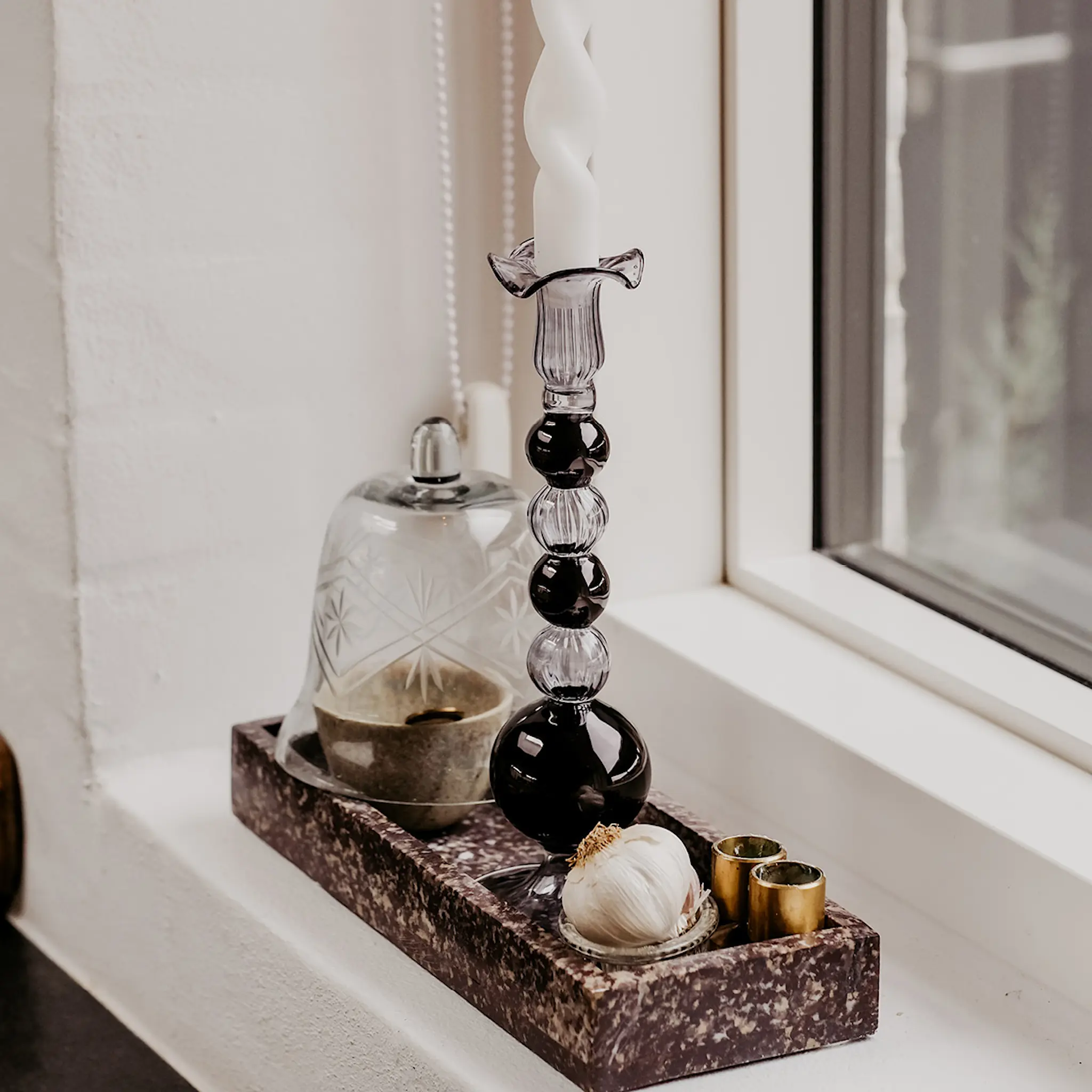 Moonlight Copenhagen Sky Kynttilänjalka 25 cm Harmaa/Musta