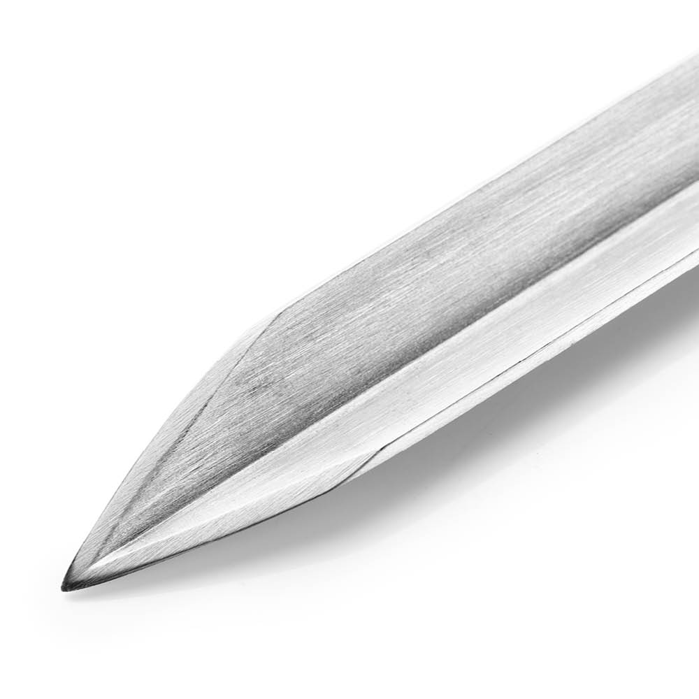 Forged Churrasco grillspett V-form 60 cm stål/olivträ