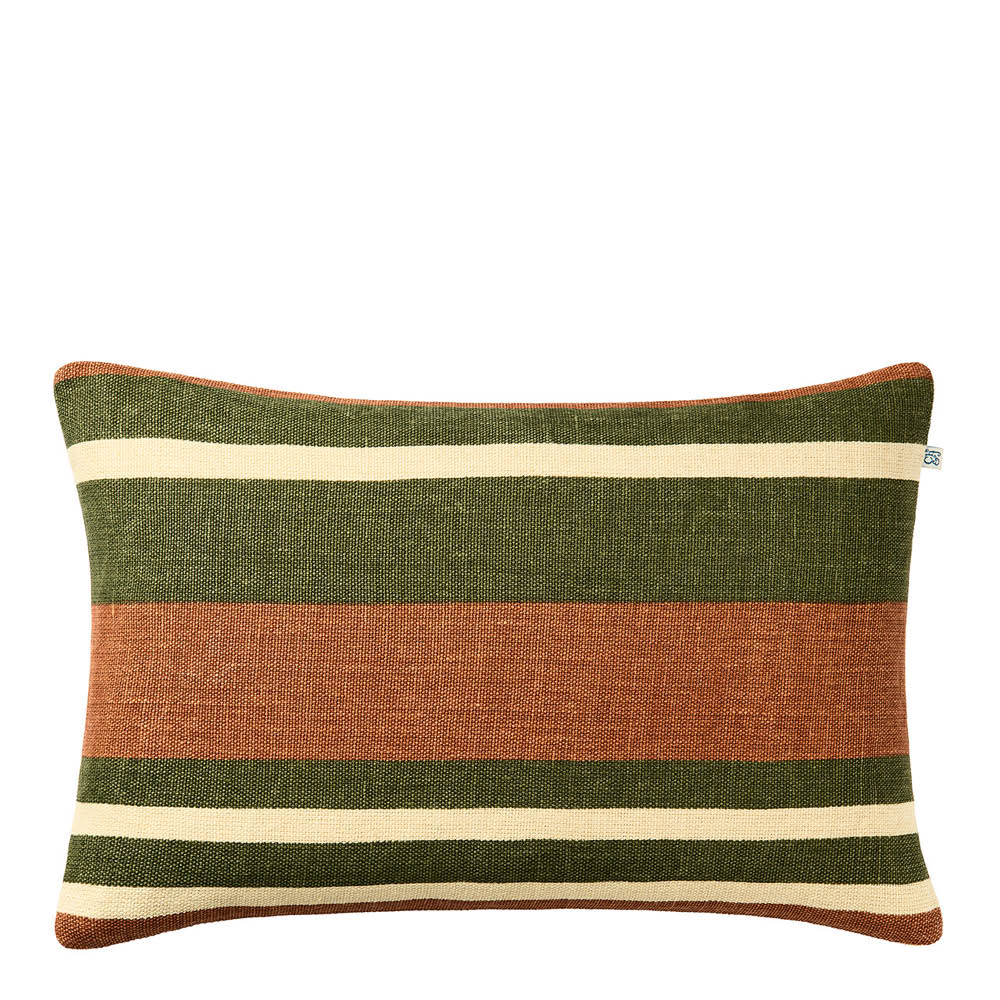 Chhatwal & Jonsson Vera kuddfodral linne 40x60 cm Apricot Orange/Cactus Green