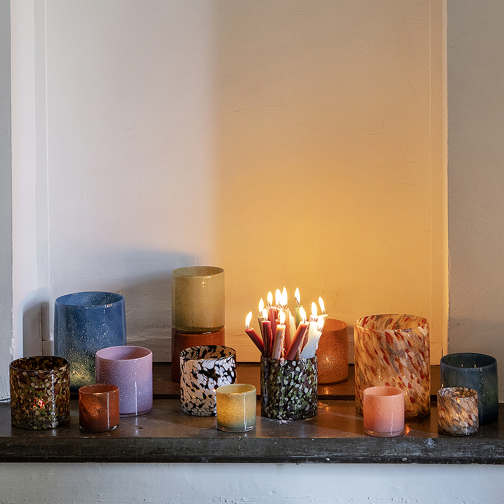 ByOn Calore vase/lyslykt 15x15 cm oliven