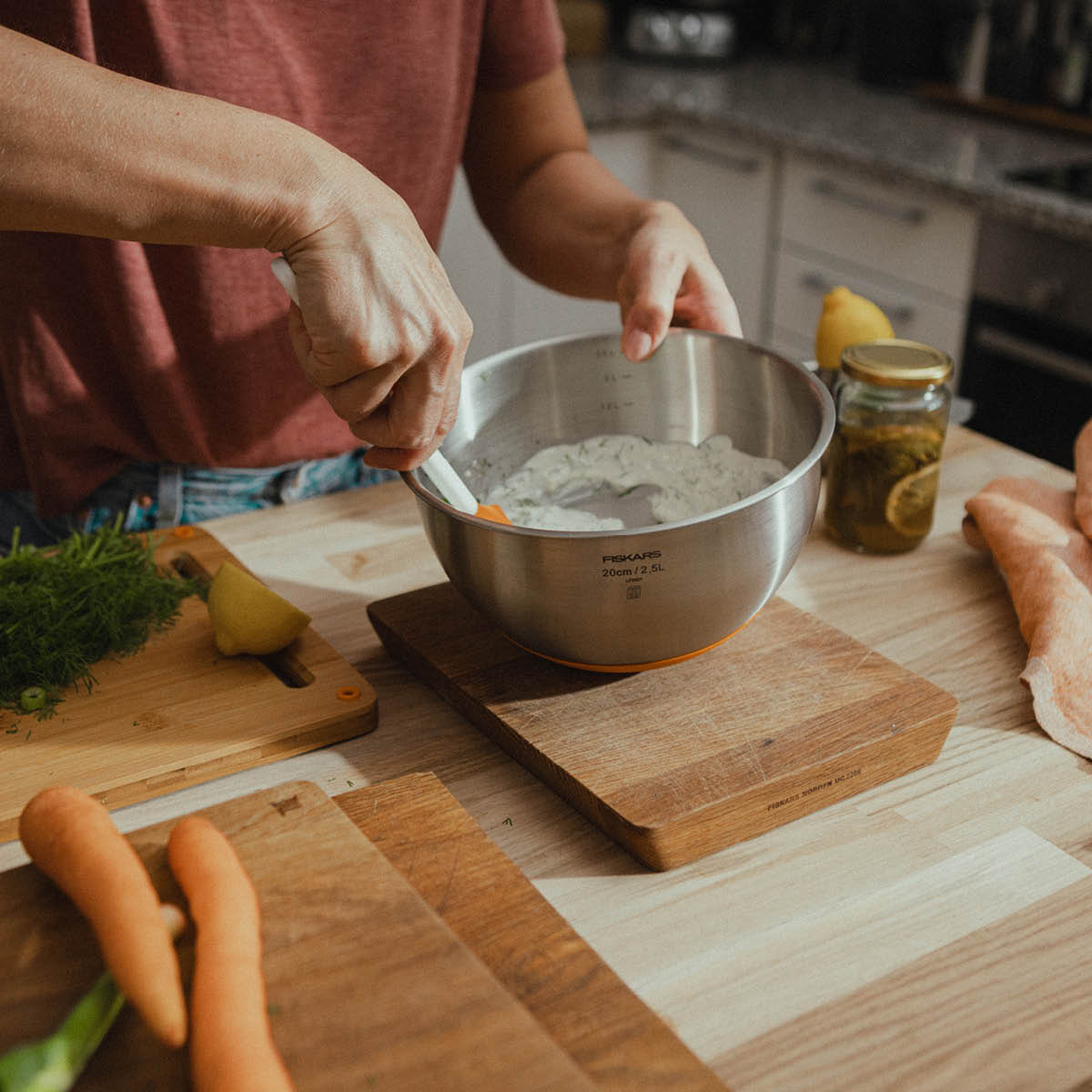 Fiskars Functional Form bakebolle 2,5L rustfritt stål