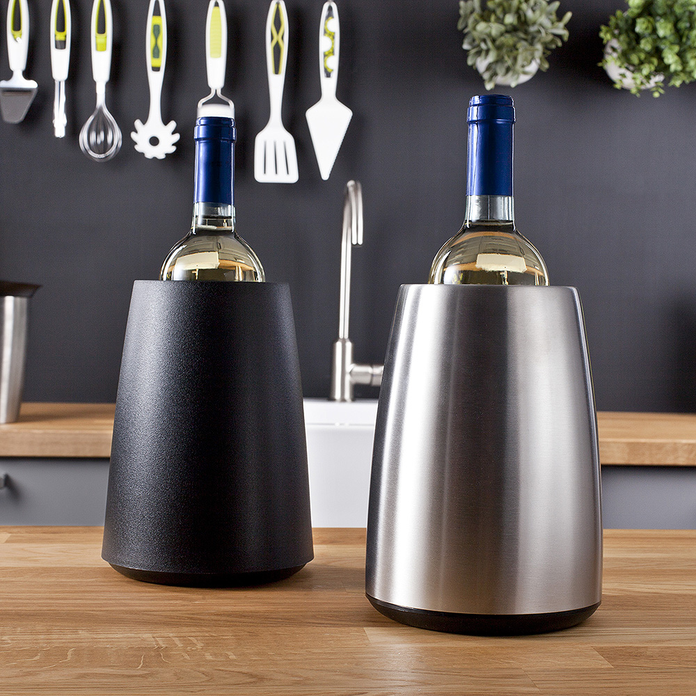 Vacu Vin Active Cooler Vinkylare Elegant Silver/Svart