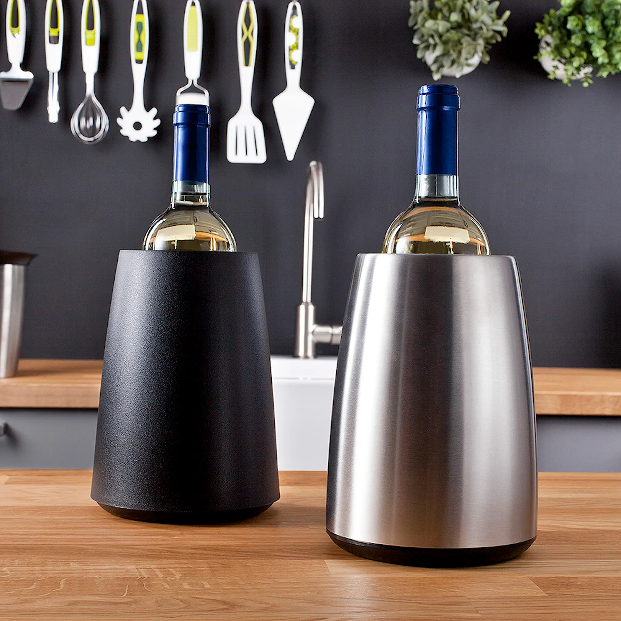 Vacu Vin Active Cooler Vinkylare Elegant Silver/Svart