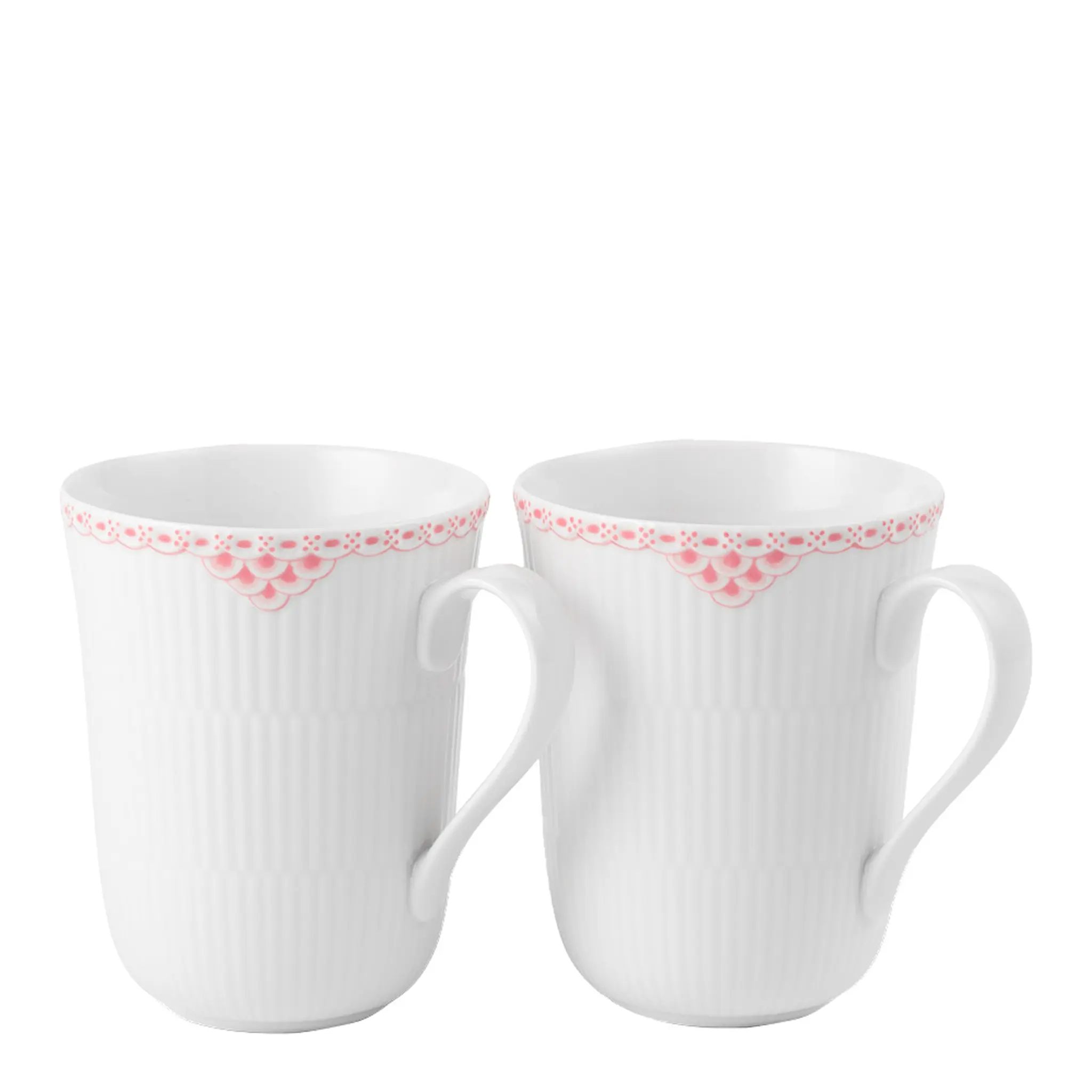 Royal Copenhagen Coral Lace mugg 33 cl 2-pack vit