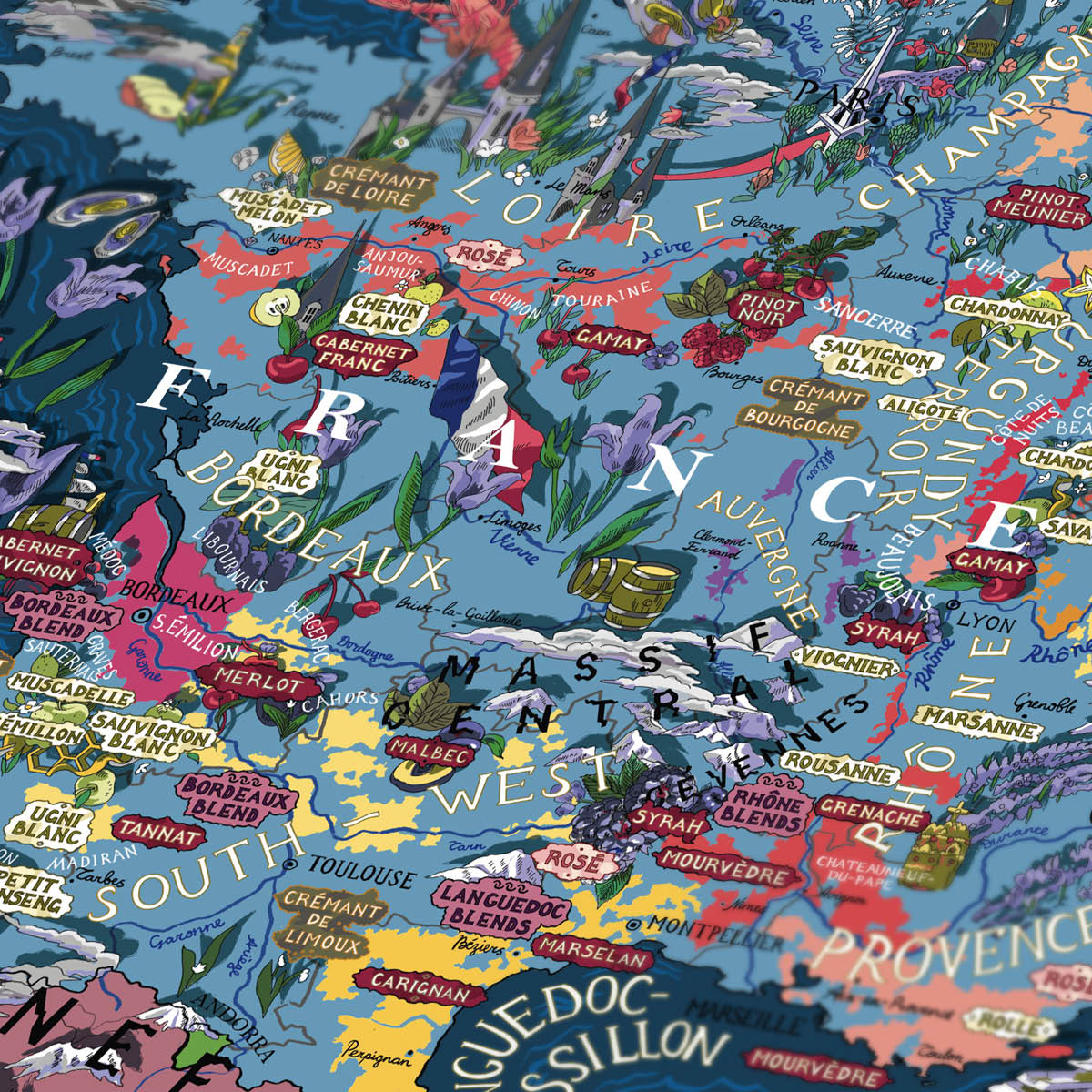 Water and Wines Vinpuslespill Frankrike