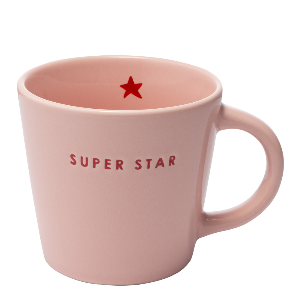 Vondels - Classic Cups Muki Super star 25 cl Vaaleanpunainen