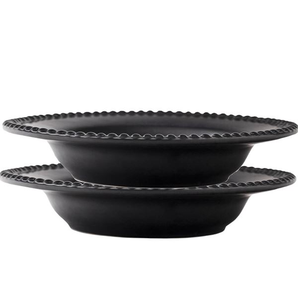 PotteryJo Daria suppetallerken 26 cm 2 stk ink black