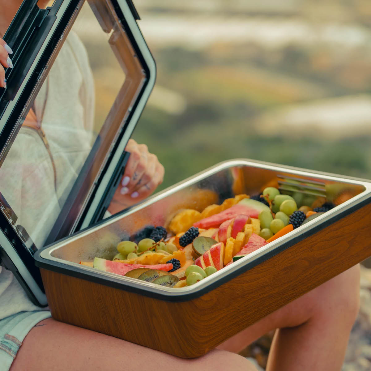 Platterbox Matboks isolert med kjøling 5,5L Walnut