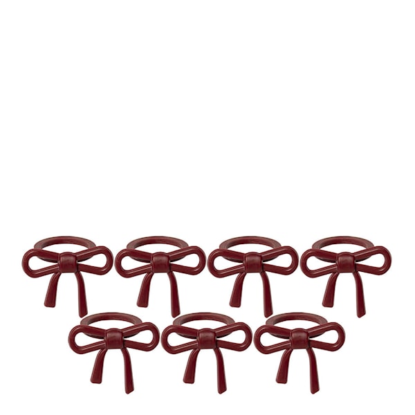 Ljusmanschett rosett 7-pack röd