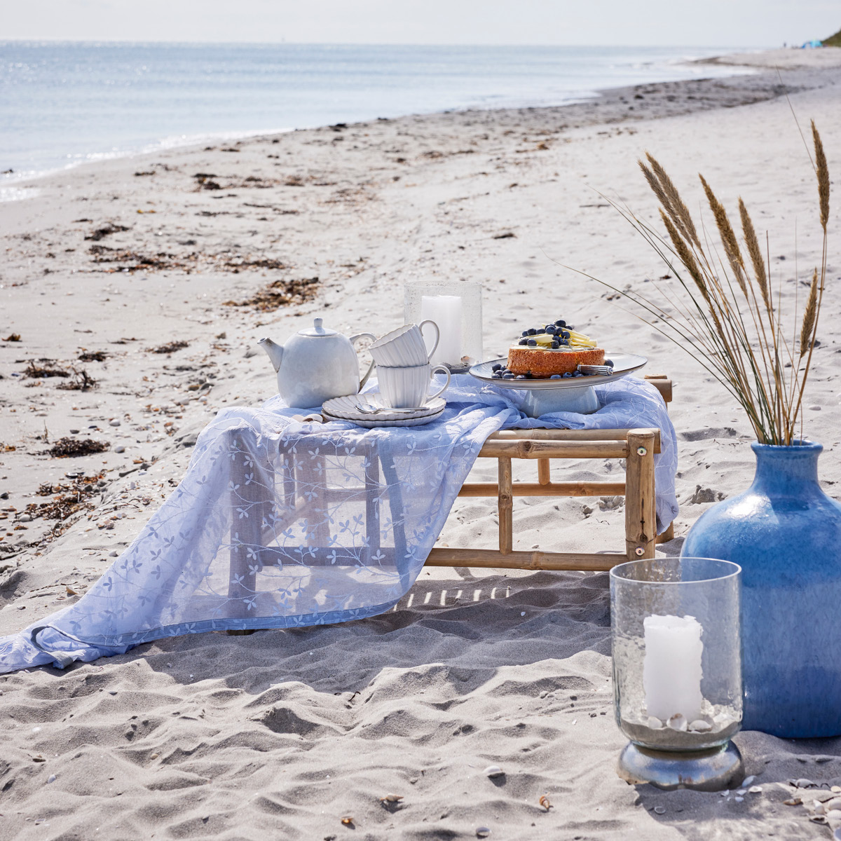 Lene Bjerre Eloise duk 280x160 cm ljusblå