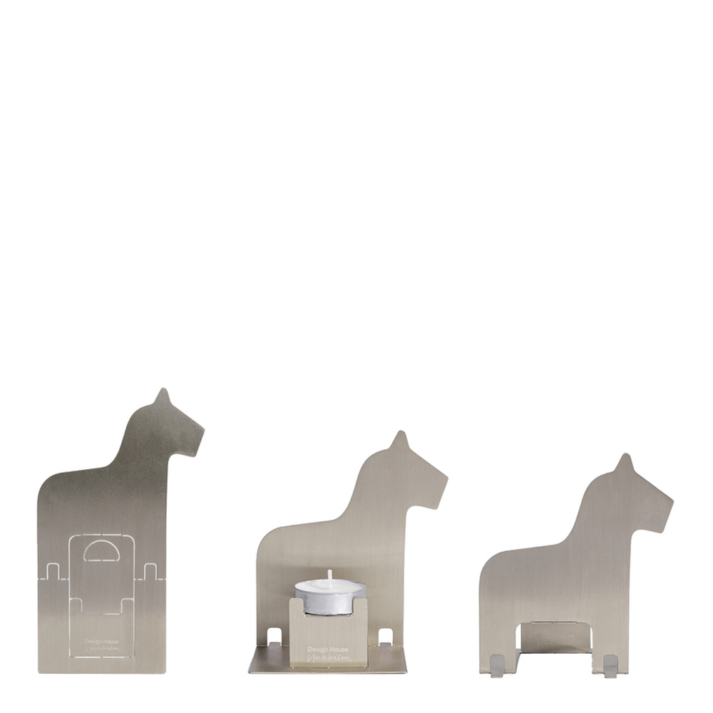 Design House Stockholm Lyslykt pop-up dalahest rustfritt stål