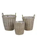 Korg 3-pack 30+35+40 cm grå pil