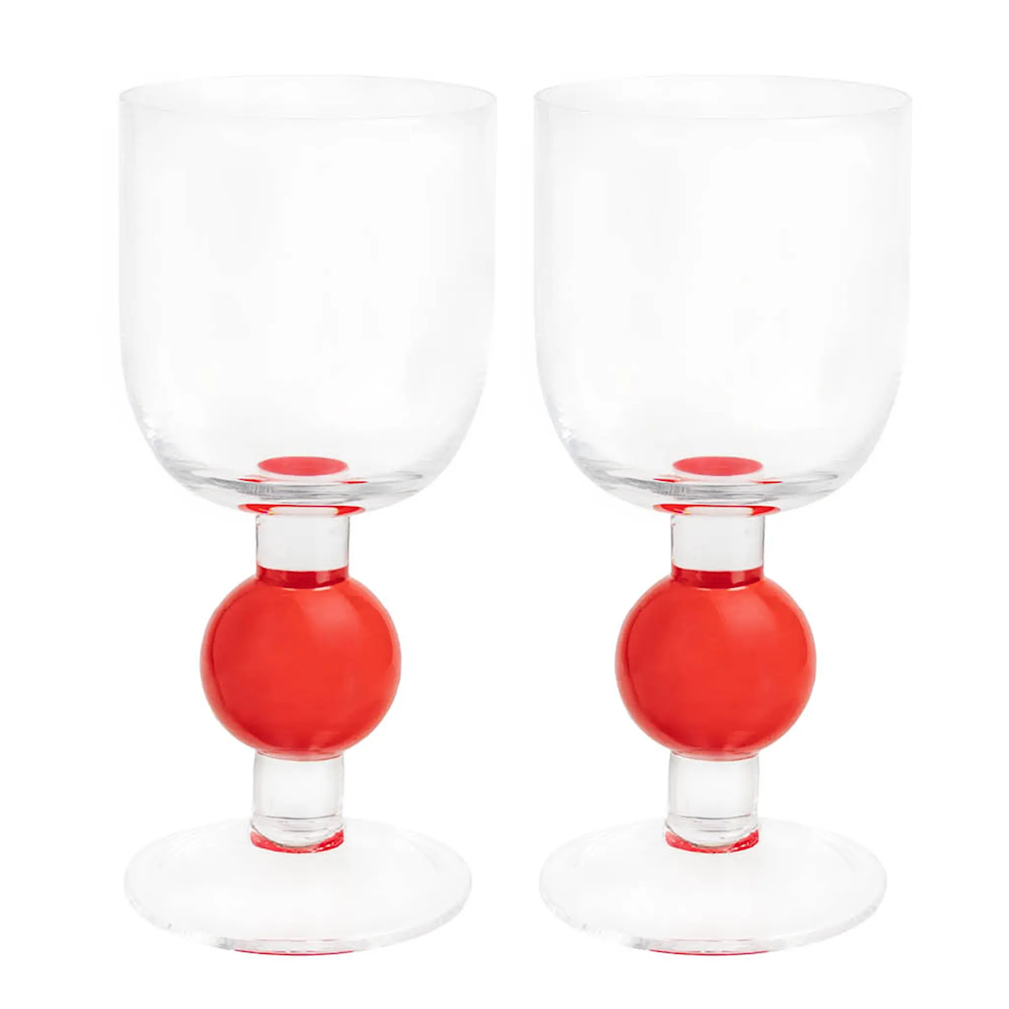 Aarikka Bubble vinglas 2-pack röd