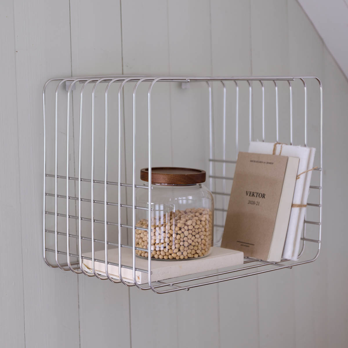 Mette Ditmer Wire hylla 38x26x31 cm krom