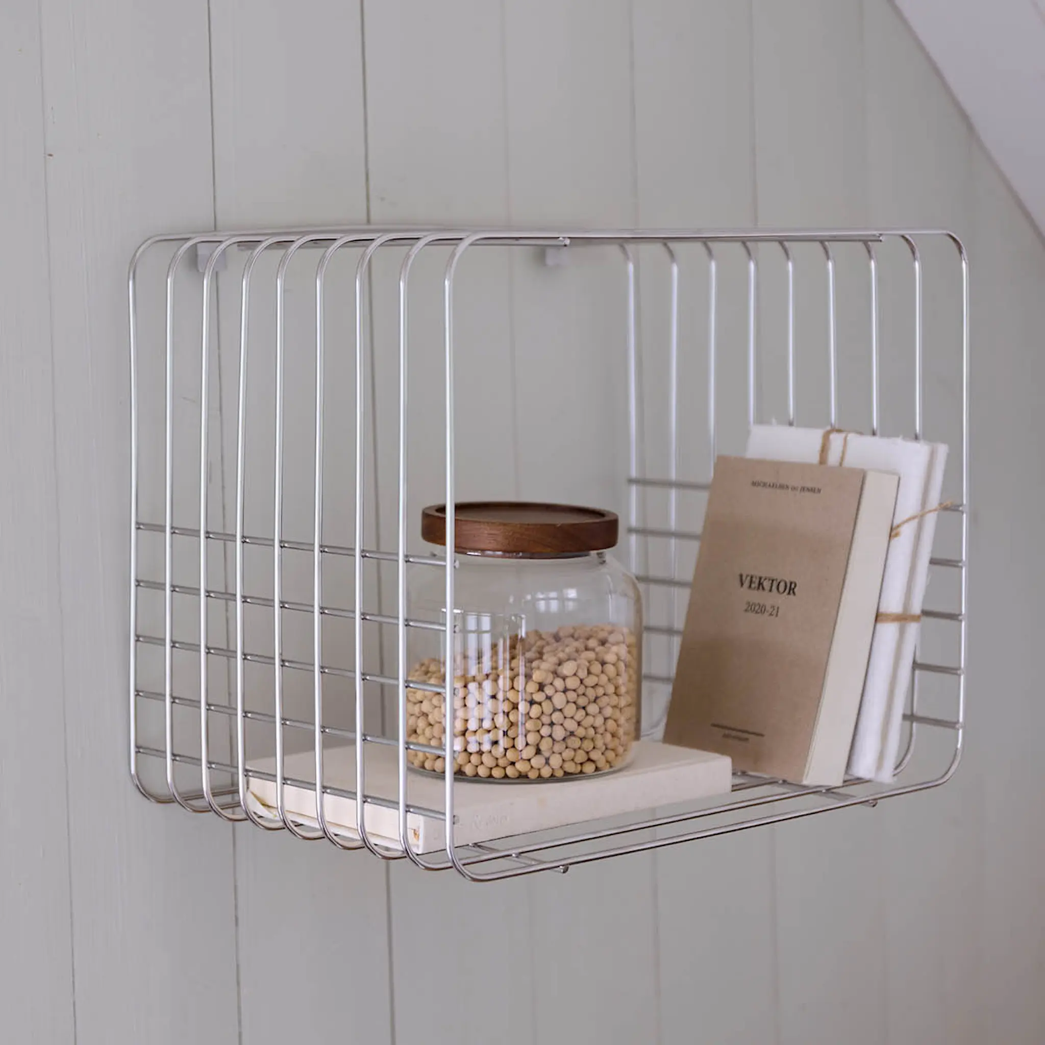 Mette Ditmer Wire hylla 38x26x31 cm krom