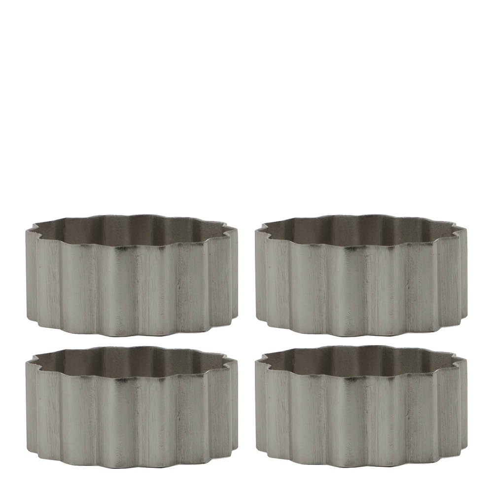 House Doctor Nello servettringar i järn 4-pack silver
