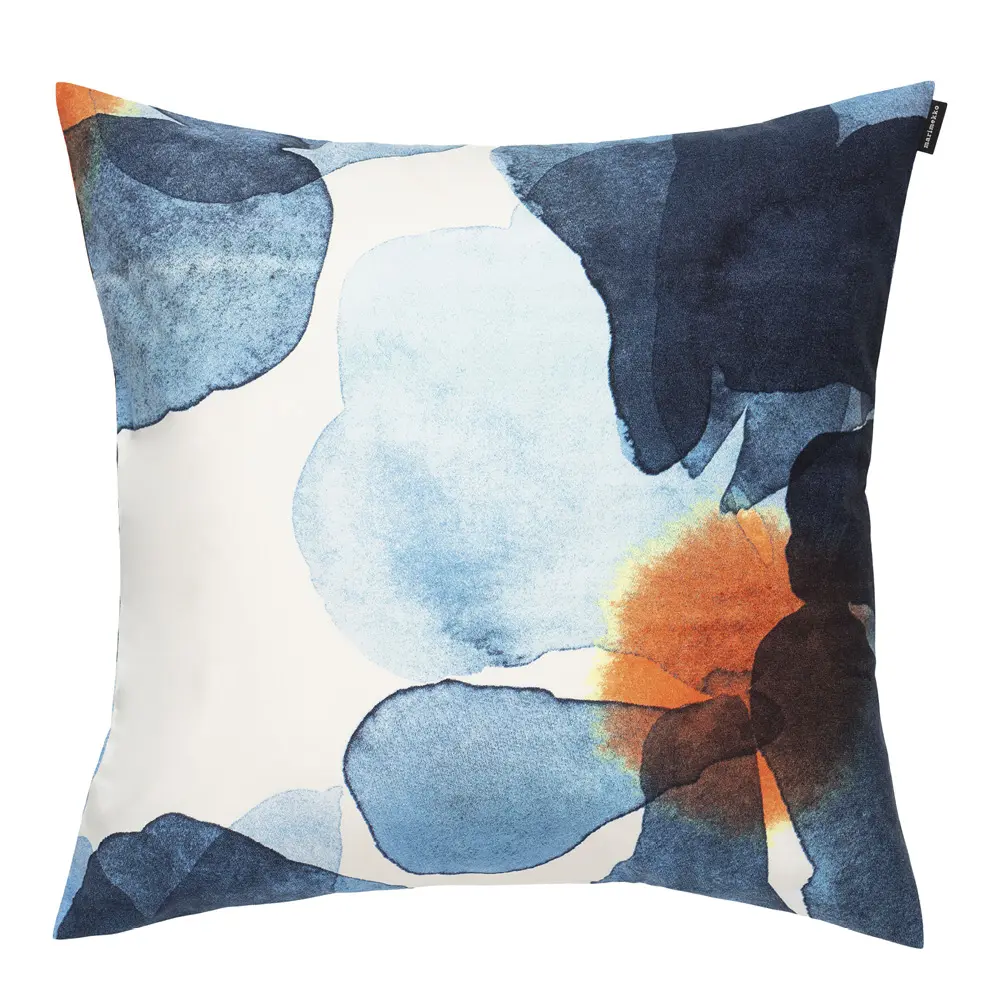 Valssi putetrekk 50x50 cm hvit/blå/oransje