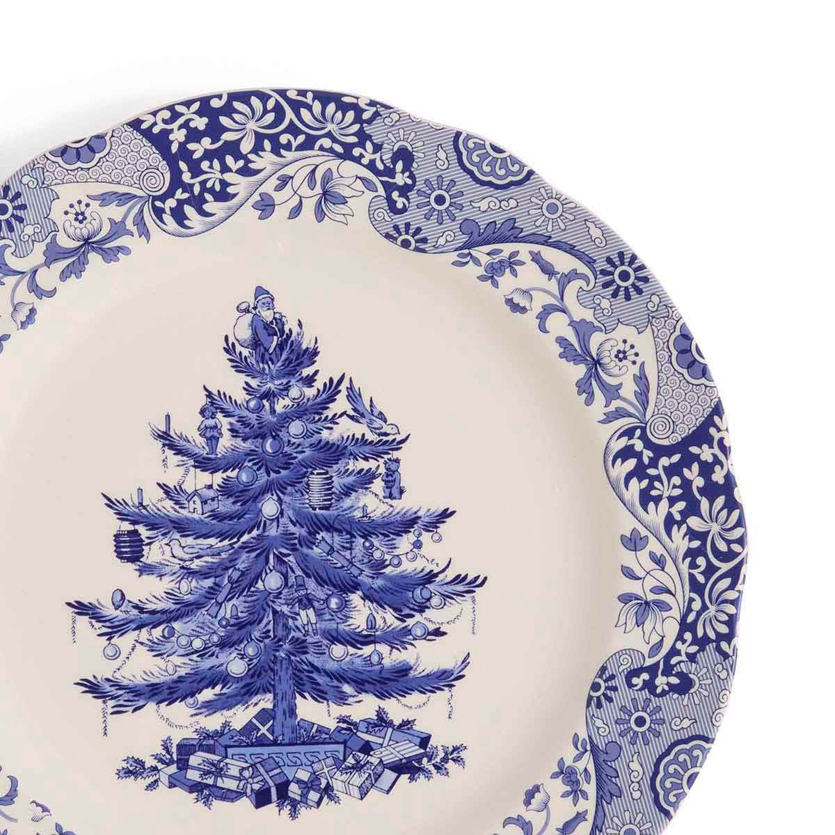 Spode Blue Italian Christmas Tree -alatelautanen 31 cm sininen/valkoinen