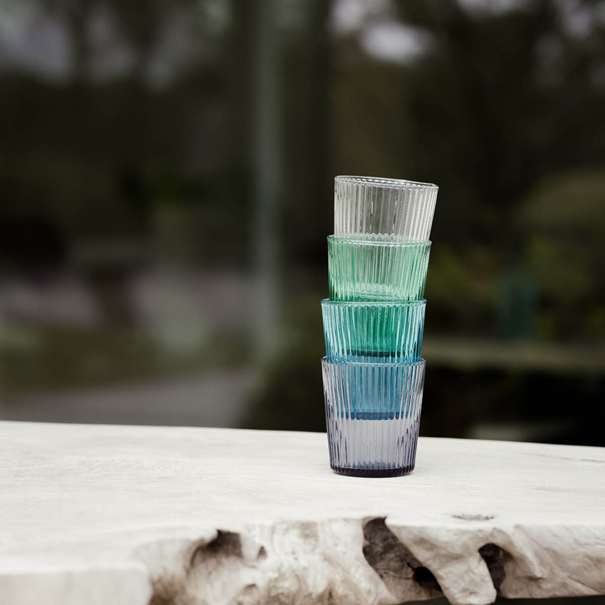 Paveau Ribbed Elegance Juomalasi Lucky 25 cl Turkoosi