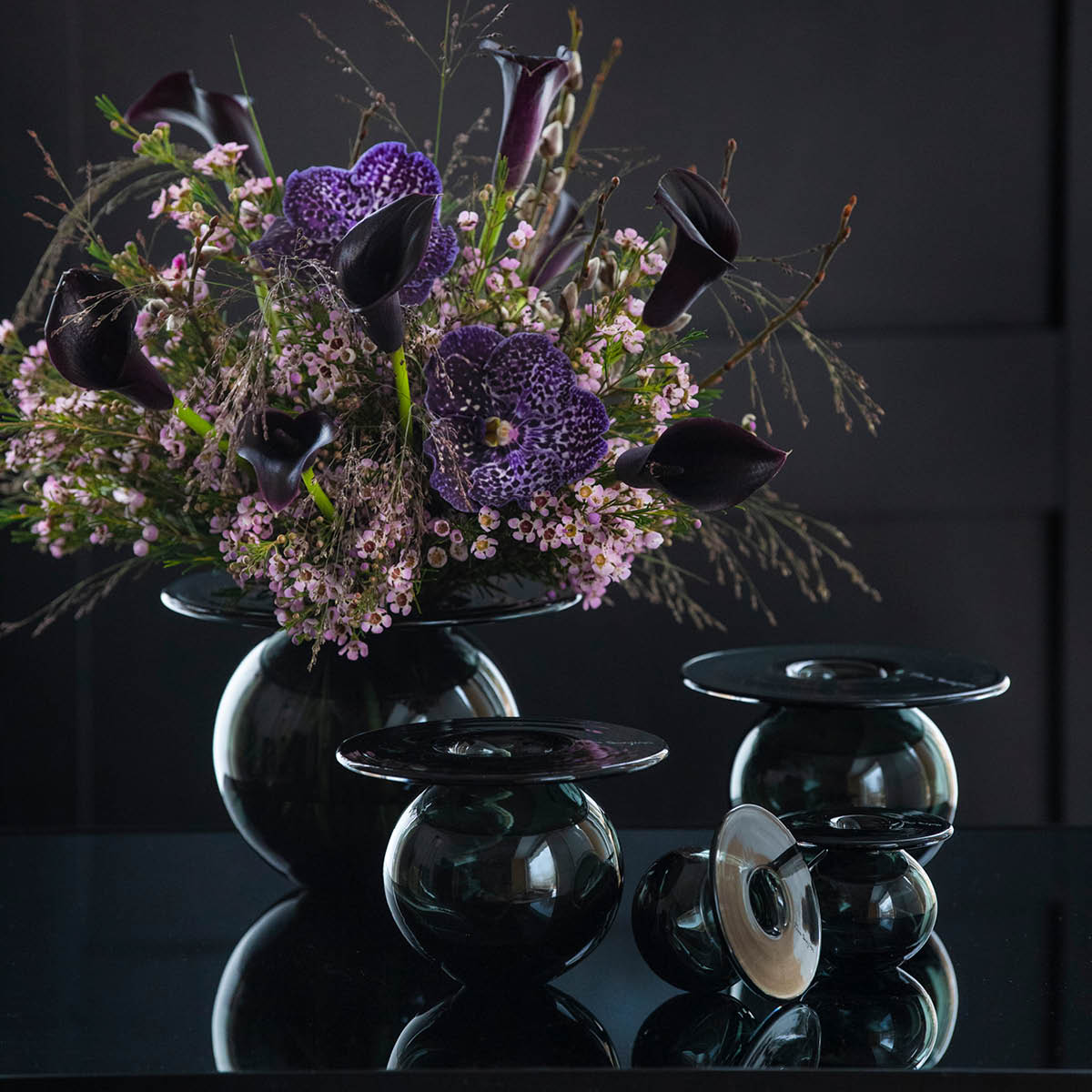 Magnor Boblen Vas 12 cm Grå