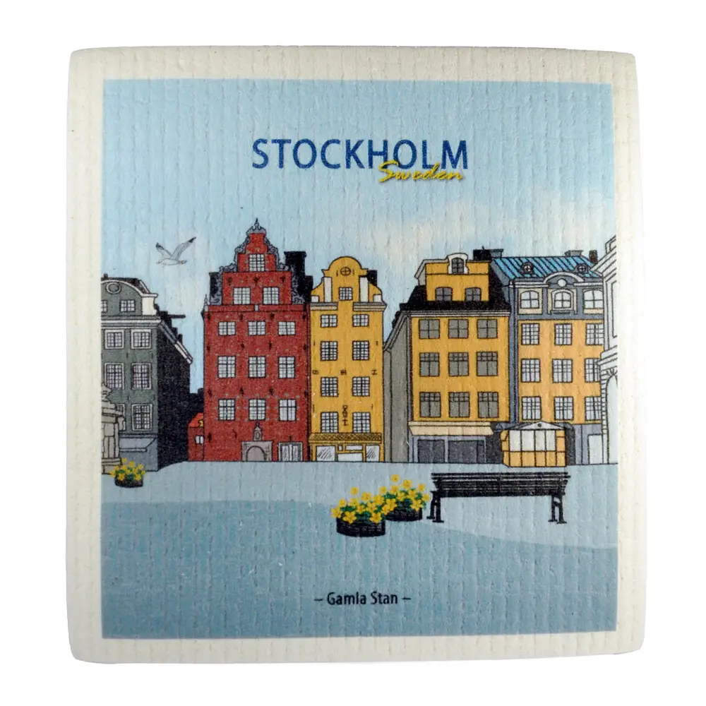 Tiskirätti 17x20 cm Tukholman vanhakaupunki