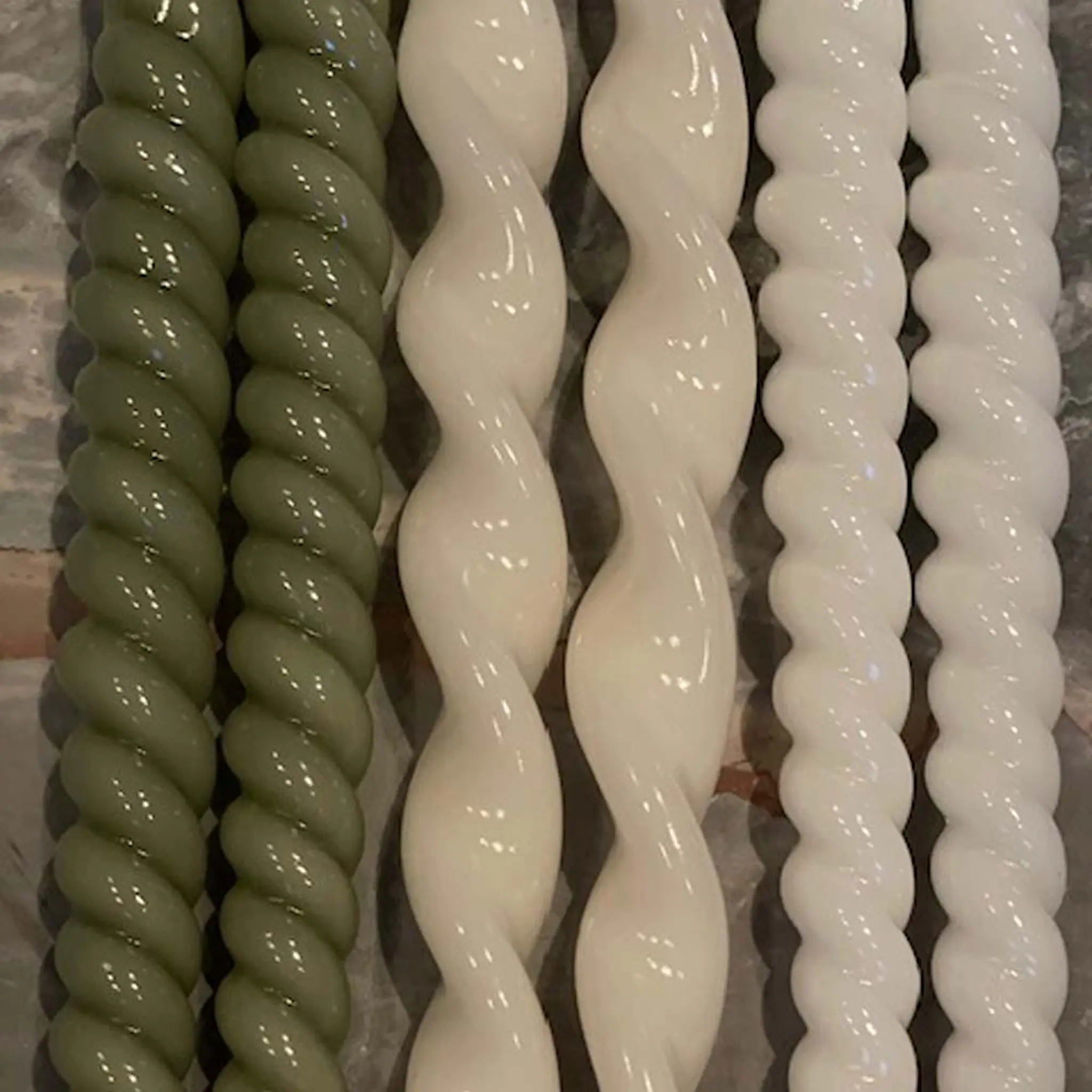 Vio Ljusfabrik Ljus Snurrade Lack 29 cm 2-pack Ormbunke