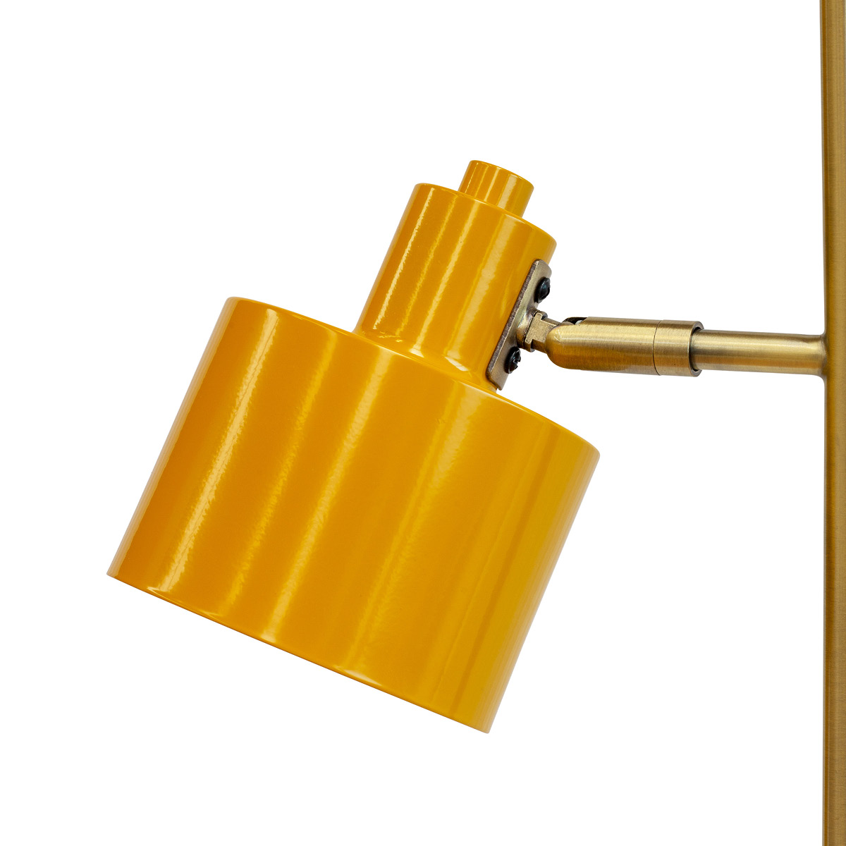 Dyberg Larsen Ocean golvlampa 160 cm curry/mässing/turkos